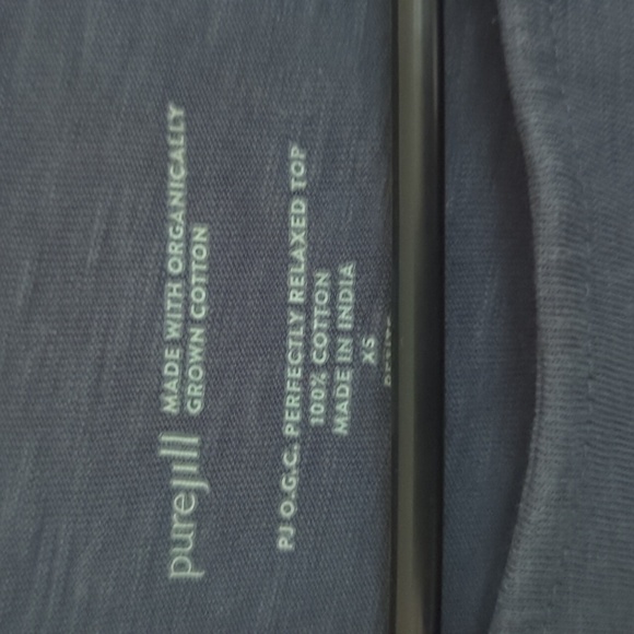 J.Jill Pure Jill Gray Organically Grown Perfectly Relaxed Top Size XS - Picture 4 of 5